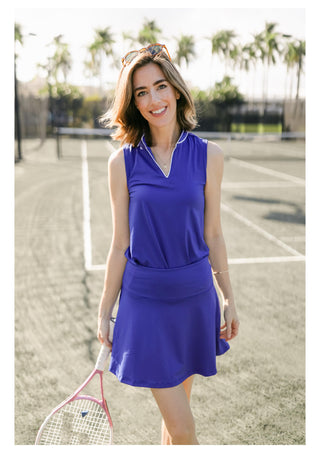 The Catherine Sleeveless Tunic in Bright Blue