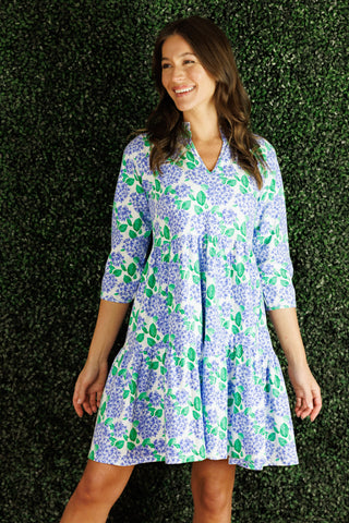The Fiona Dress in Hydrangea Bloom
