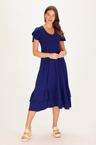 Mattie Dress in Royal Navy