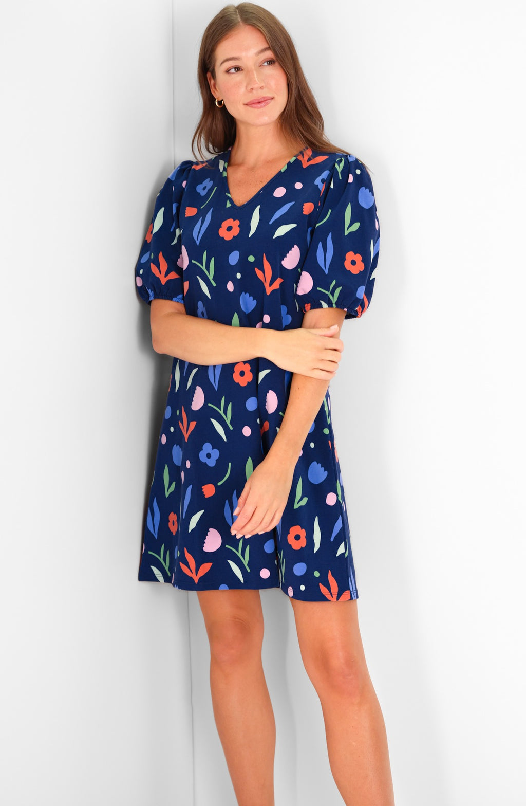 Duffield Lane Camilla Dress - Cornflower Trellis main image 1