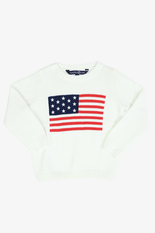 Kids White Flag Sweater
