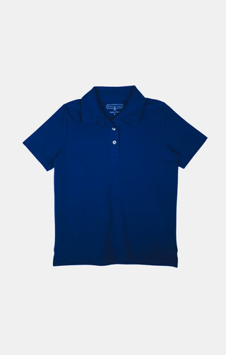 Kids Pique James Polo in Royal Navy