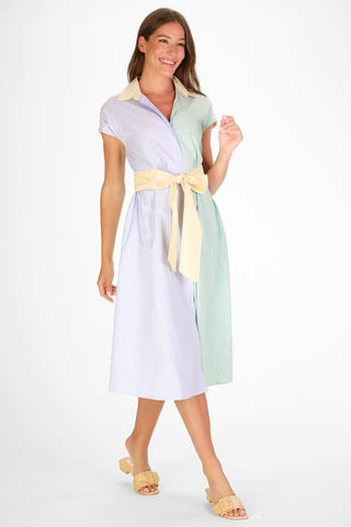 Callahan Dress in Oxford Stripe Mix