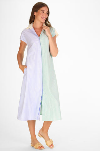 Callahan Dress in Oxford Stripe Mix