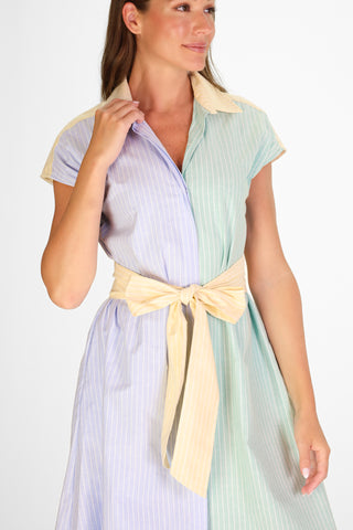 Callahan Dress in Oxford Stripe Mix