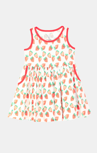 Girls Tawny Twirl Dress in Strawberry Fields