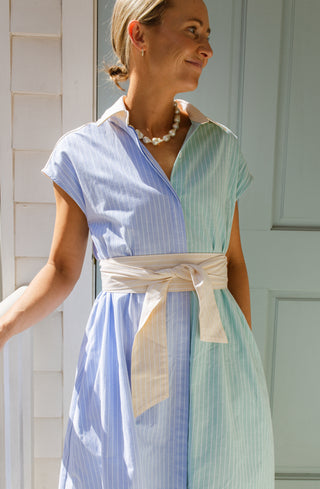 Callahan Dress in Oxford Stripe Mix