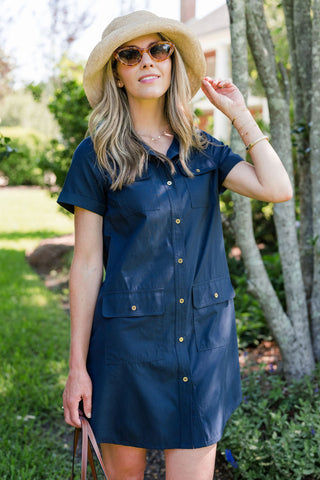 Danette Dress in Navy
