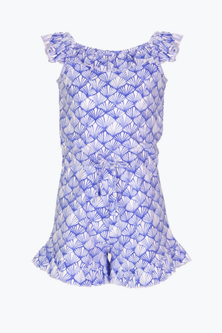 Girls Reagan Romper in Dazzling Shells