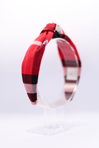Jones Headband - Red Plaid