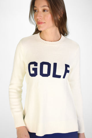 Dreamy Knit Casual Crew Neck 'GOLF' Sweater