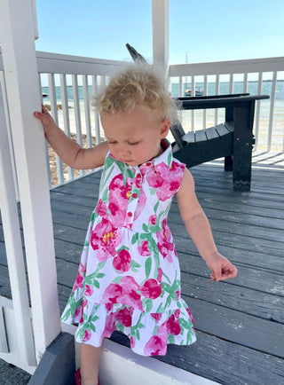 Girls Lakelyn Dress in Painted Peony
