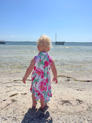Girls Lakelyn Dress in Painted Peony