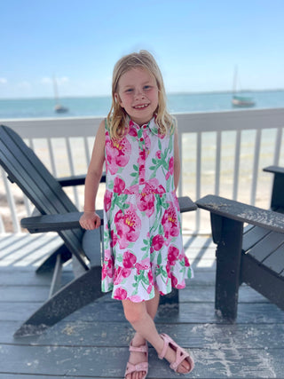 Girls Lakelyn Dress in Painted Peony