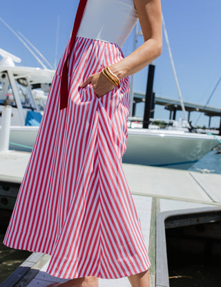 Jada Dress in Red Stripe