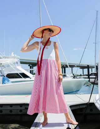 Jada Dress in Red Stripe