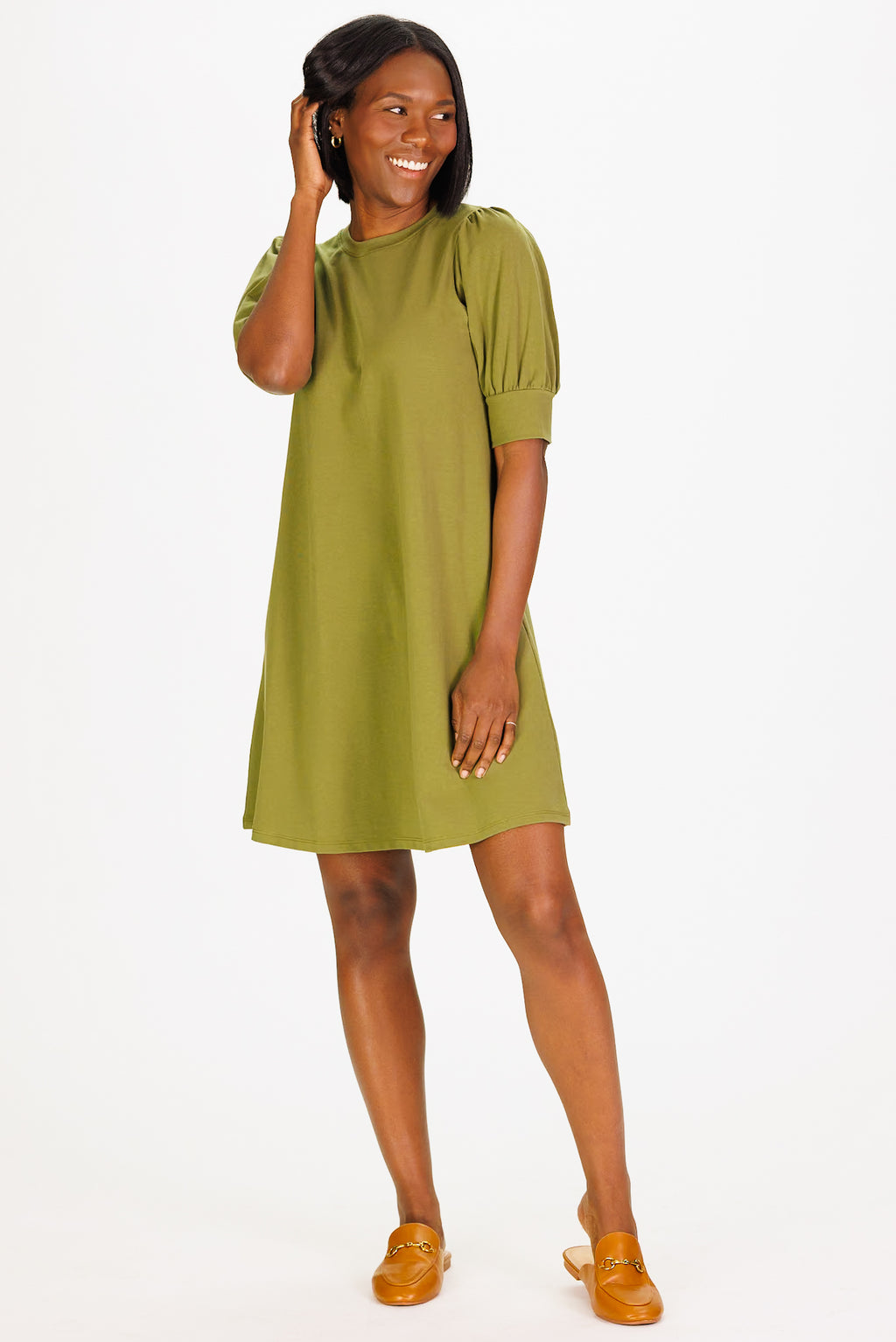 Jennifer Dress in Moss Green XL