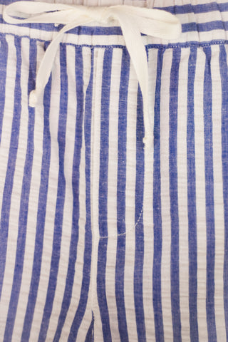 Boys Kipling Shorts in Awning Blue Seersucker