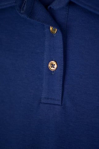 Kids Pique James Polo in Royal Navy