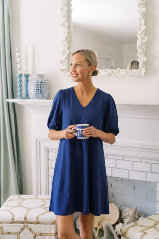 The Laurel Dress in Royal Navy