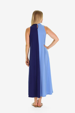 The Lennox Dress in Blue Sky and Royal Navy