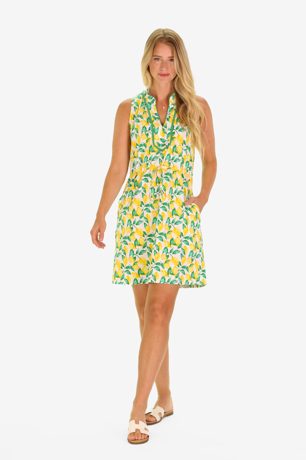 Lina linen dress latte main image 0