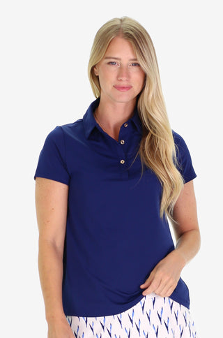 The Lorna Polo Top in Royal Navy