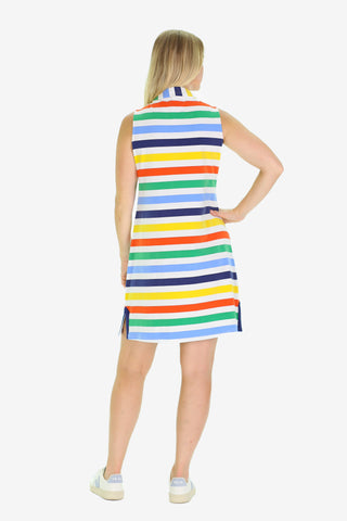 The Mackinac Dress in Popsicle Stripe