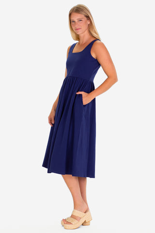 The Maebelle Dress in Royal Navy