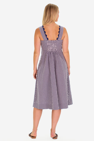 The RicRac Wendy Dress in Navy Gingham