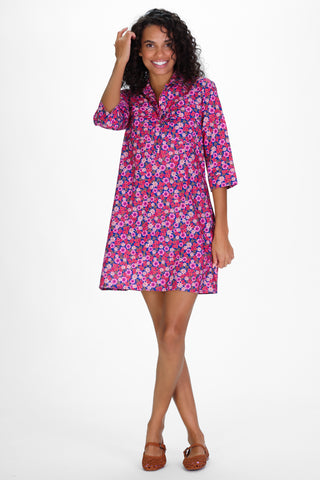 Samantha Dress in Berry Blooms