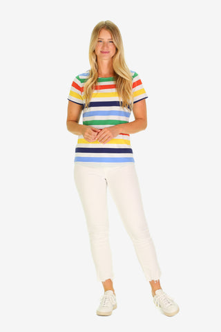 The Short Sleeve Lake Tee in Popsicle Stripe