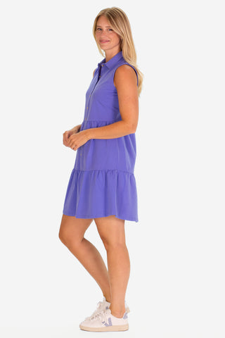 The Sleeveless Olivia Dress in Periwinkle