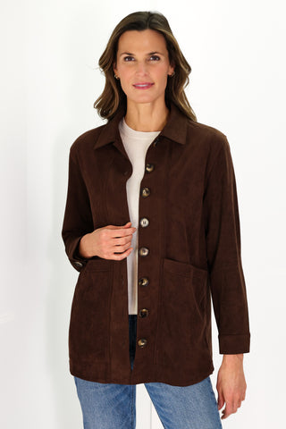 Suede Charity Coat in Chicory