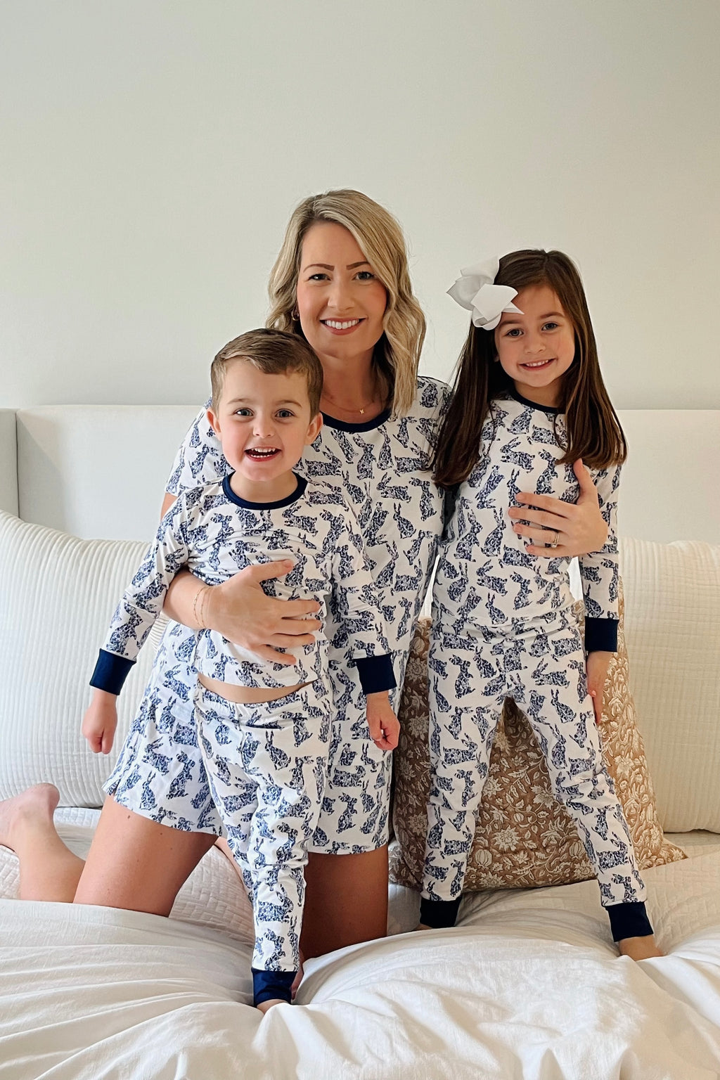 Kids Harbor Pajama Set in Bunny Print Duffield Lane