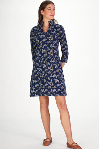 Victoria Tunic Dress in Navy Grove