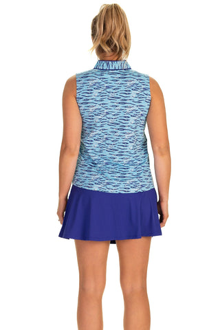 The Catherine Sleeveless Tunic in Leland Gal Shoreline