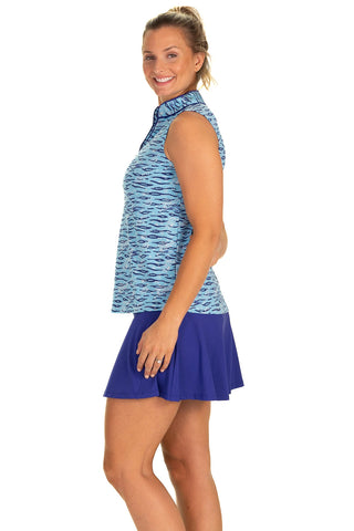 The Catherine Sleeveless Tunic in Leland Gal Shoreline