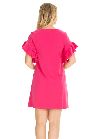 The Cora Dress in Raspberry Pink