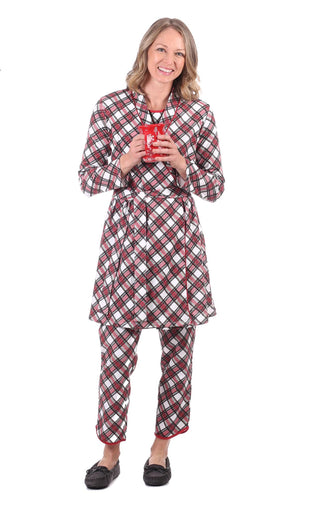 Barron Robe in Red & White Plaid