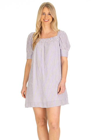 Puff Sleeve Smocked Mini Dress