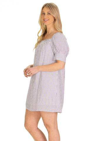 Puff Sleeve Smocked Mini Dress