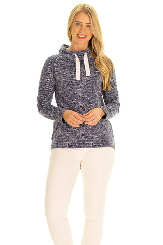 long sleeve funnel neck pullover