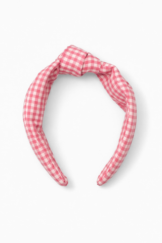 The Jones Headband - Knotted Pink Gingham
