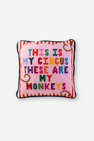 This is My Circus Needlepoint Pillow