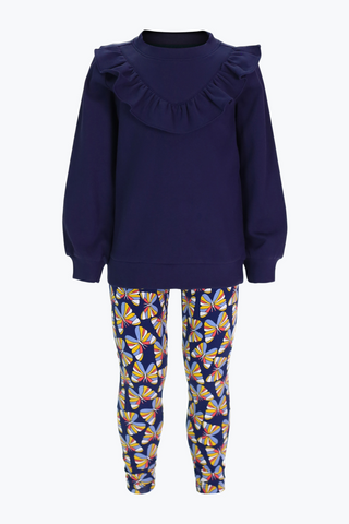 Girls Rue Pullover in Navy