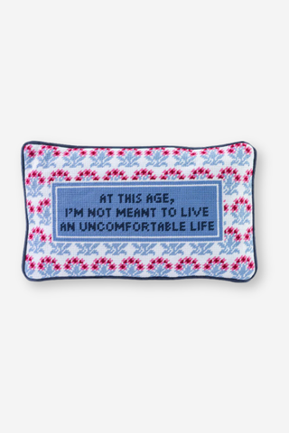 Uncomfortable Needlepoint Pillow