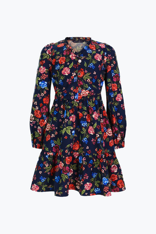 Girls Jacqueline Dress in Midnight Garden