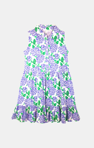 Girls Lakelyn Dress in Hydrangea Bloom