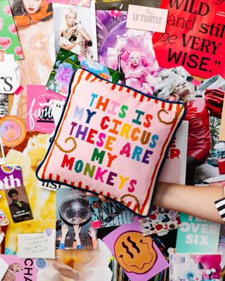 This is My Circus Needlepoint Pillow